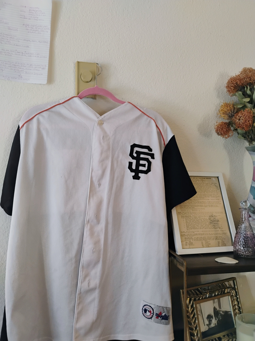 90s Majestic SF Giants Colorblock Raglan Baseball Jersey Gameday